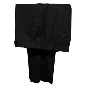 Talbots Woman Petite Black Windsor Pants Italian Wool Flannel Fully Lined 18WP